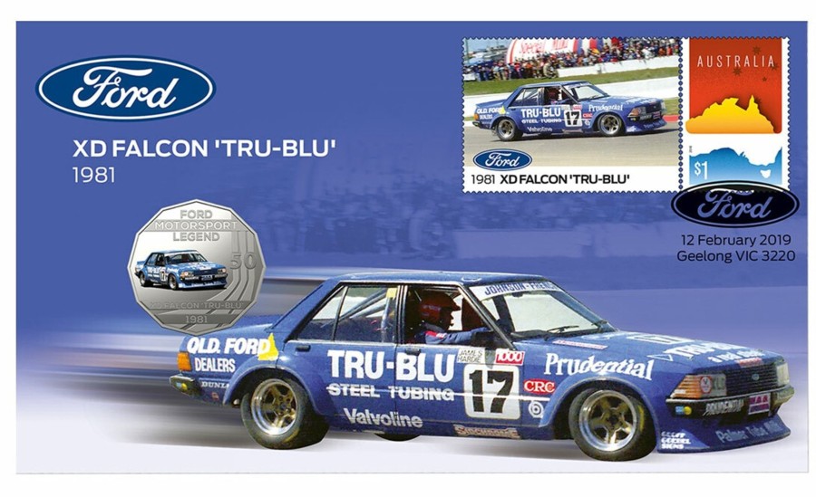 Pnc Australia Post | 2018 Ford Performance Falcon Xd Tru - Blu Stamp And Coin Covers Pnc