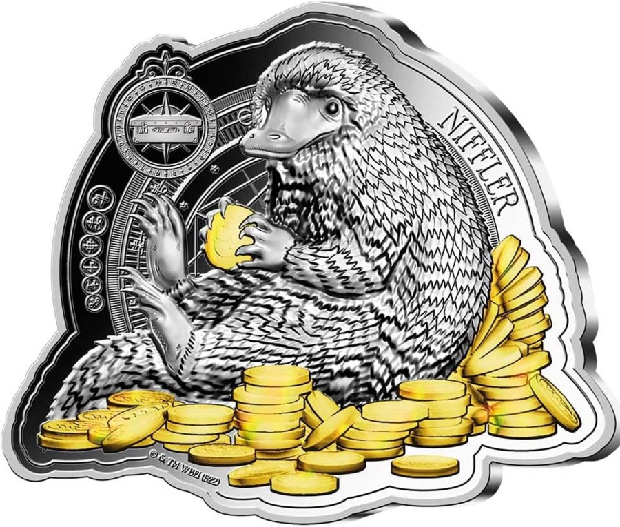 Premium Bullion N/A | 2022 Samoa Fantastic Beasts Niffler 1 Oz .999 Silver Proof Coin