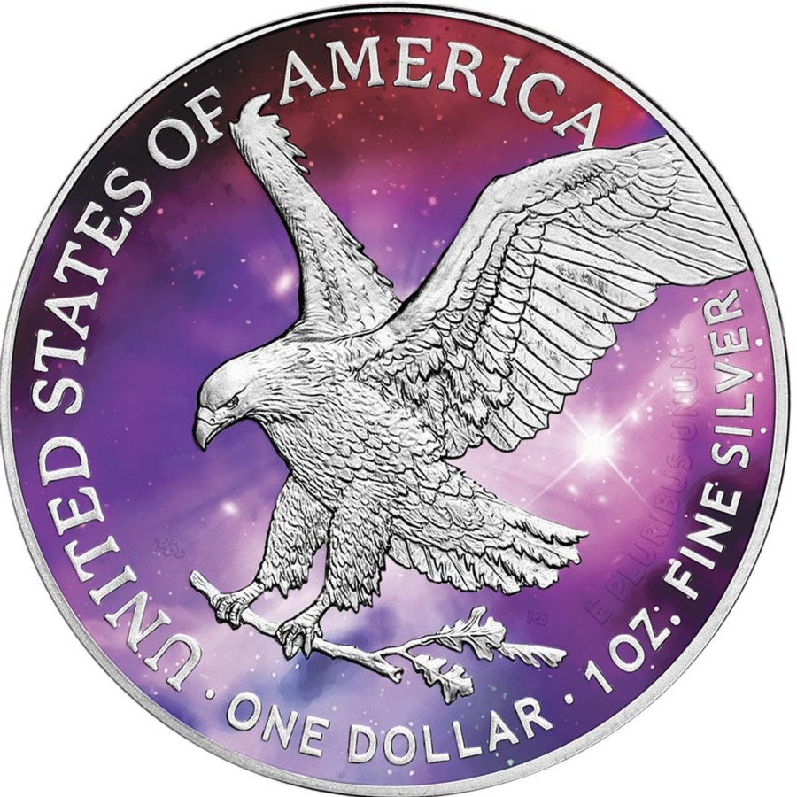 Premium Bullion N/A | 2022 American Eagle 1Oz .999 Silver Bu Coin - Glowing Galaxy Iv