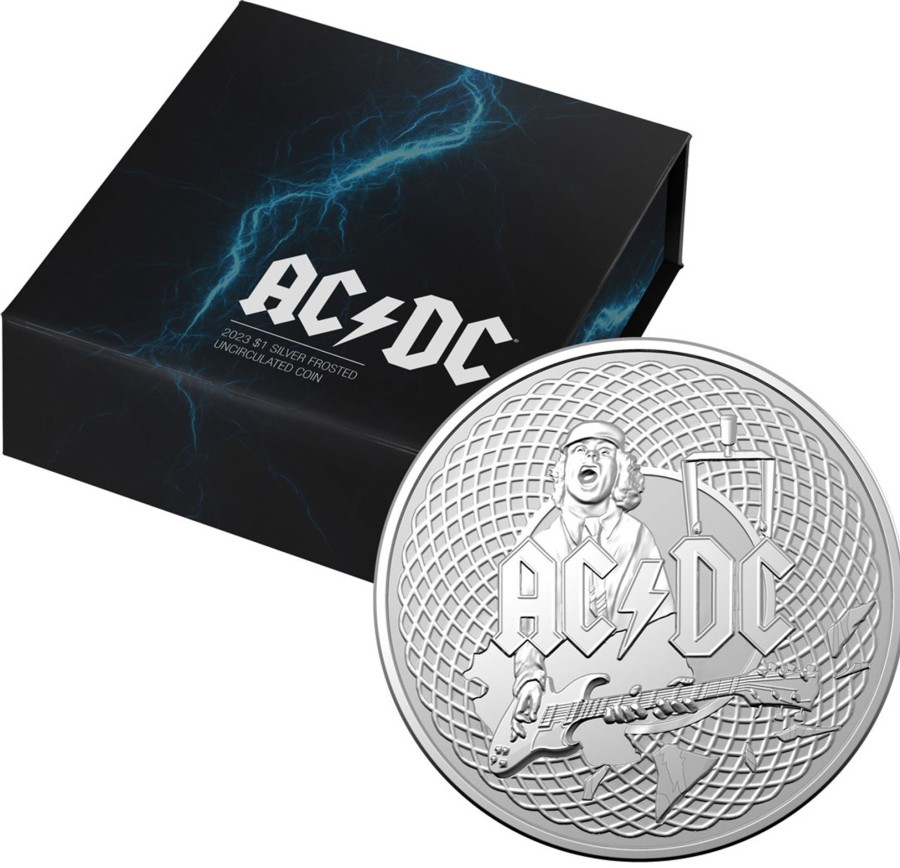 Royal Australian Mint Royal Australian Mint | Royal Aust. Mint Ac/Dc 2023 $1 Silver Frosted Uncirculated