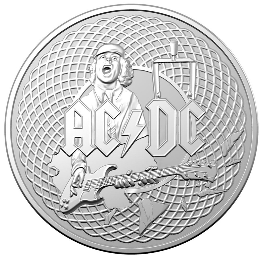 Royal Australian Mint Royal Australian Mint | Royal Aust. Mint Ac/Dc 2023 $1 Silver Frosted Uncirculated