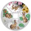 Perth Mint Perth Mint | 2023 Chinese Lunar Rabbit Quadrant 1 Oz 99.99% Silver Proof Coloured 4 Coin Set