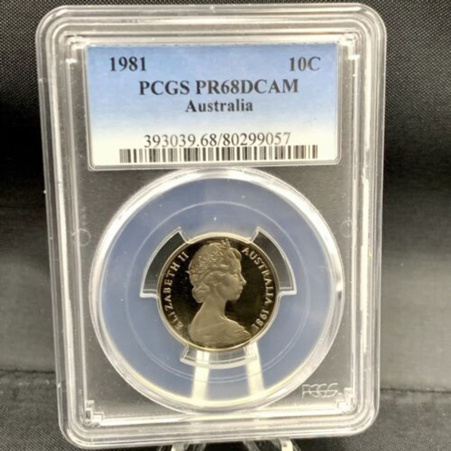 Pcgs Royal Australian Mint | 1981 Australian 10C Pcgs Pr68Dcam Proof Coin