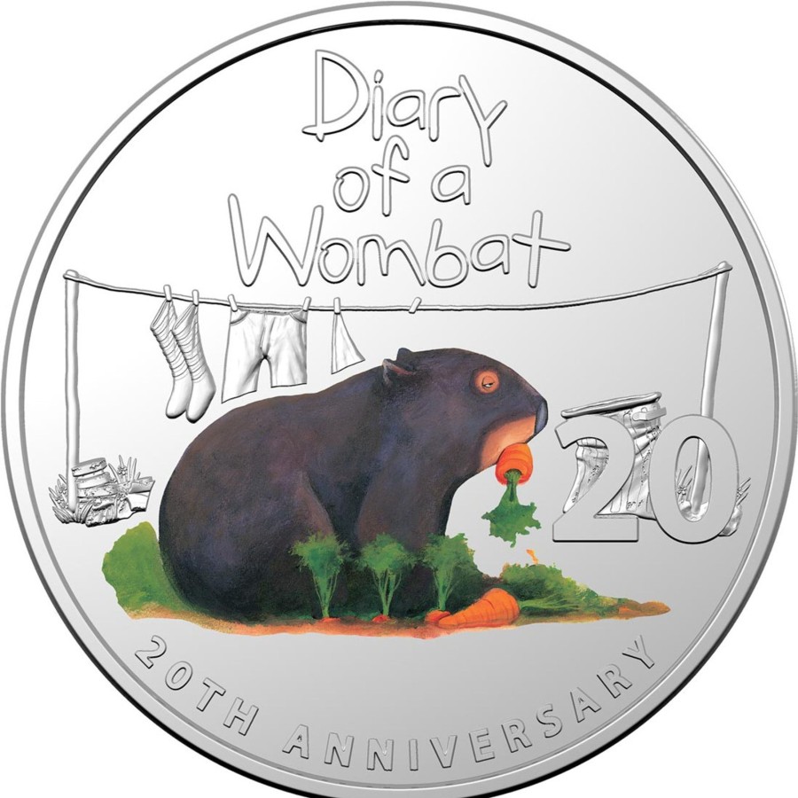 Royal Australian Mint Royal Australian Mint | 20Th Anniversary Diary Of A Wombat 2022 Coloured 20C