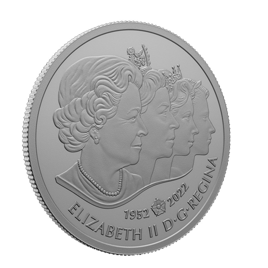 Premium Bullion N/A | 2022 Canada A Portrait Of Queen Elizabeth 11 1/4Oz .999 Silver Proof Coloured Coin