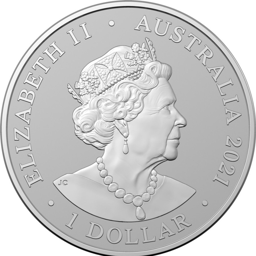 Premium Bullion Royal Australian Mint | 2021 Australian Dolphin Series - Fraser'S Dolphin 1Oz .999 Silver Bu Coin