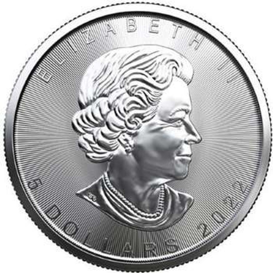 Premium Bullion Royal Canadian Mint | Royal Canadian Mint $5 1Oz Maple Leaf 2022 Silver Bullion Coin