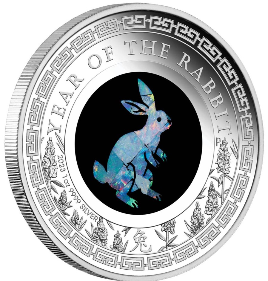 Perth Mint Perth Mint | Australian Opal Lunar Series 2023 Year Of The Rabbit 1Oz Silver Proof Coin