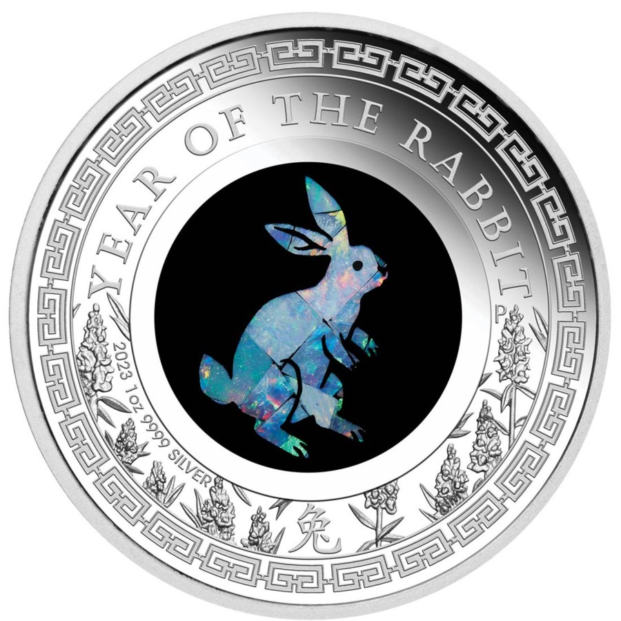 Perth Mint Perth Mint | Australian Opal Lunar Series 2023 Year Of The Rabbit 1Oz Silver Proof Coin