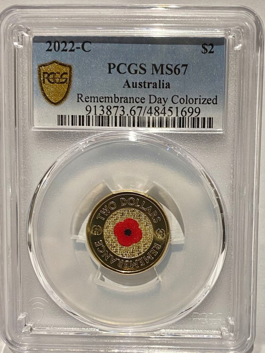 Pcgs Royal Australian Mint | Royal Australian Mint 2022 Remembrance Day $2 Coin - Pcgs Ms67