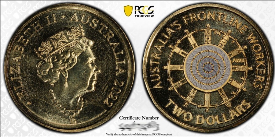 Pcgs Royal Australian Mint | 2022 $2 Frontline Workers Pcgs Ms68