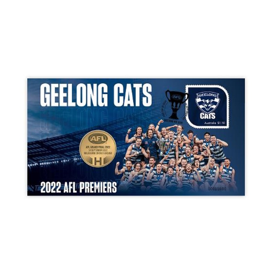 Pnc Australia Post | 2022 Afl Grand Final (Coin Toss) Medallion Cover Geelong Cats