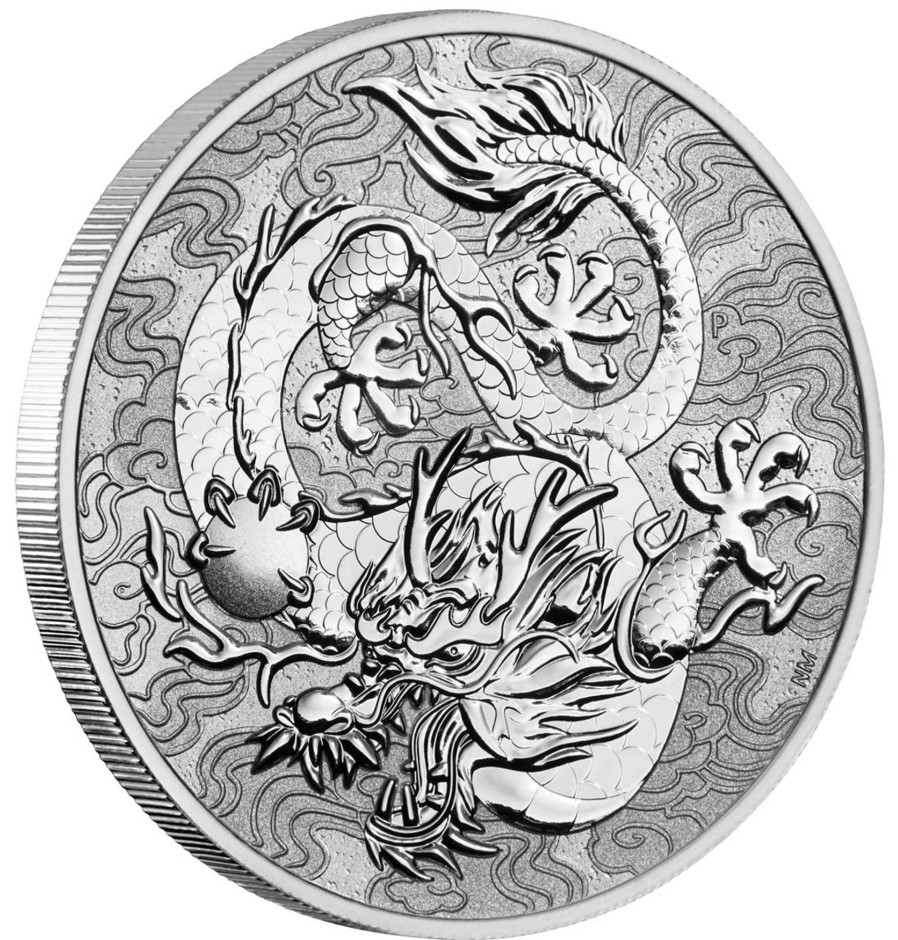 Premium Bullion Perth Mint | 2021 Chinese Myths And Legends - Dragon 1Oz .9999 Silver Bu Coin