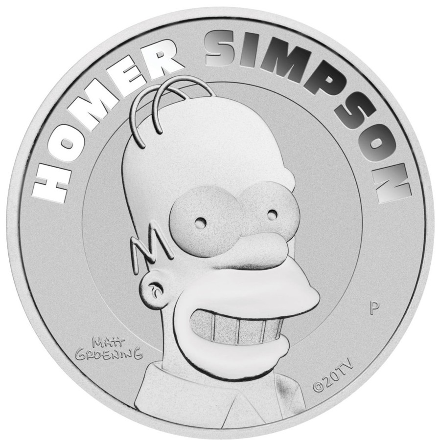 Perth Mint Perth Mint | Homer Simpson 2022 1Oz Silver Coin In Card