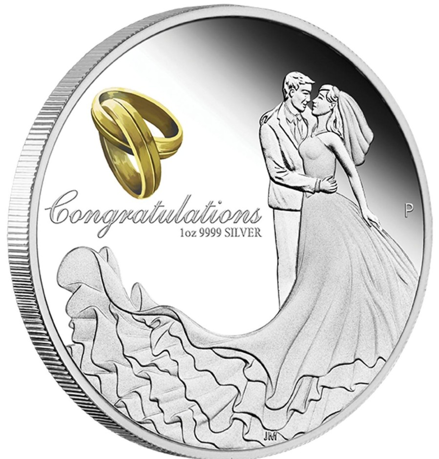 Perth Mint Perth Mint | 2023 Wedding 1 Oz 99.99% Silver Proof Coloured Coin