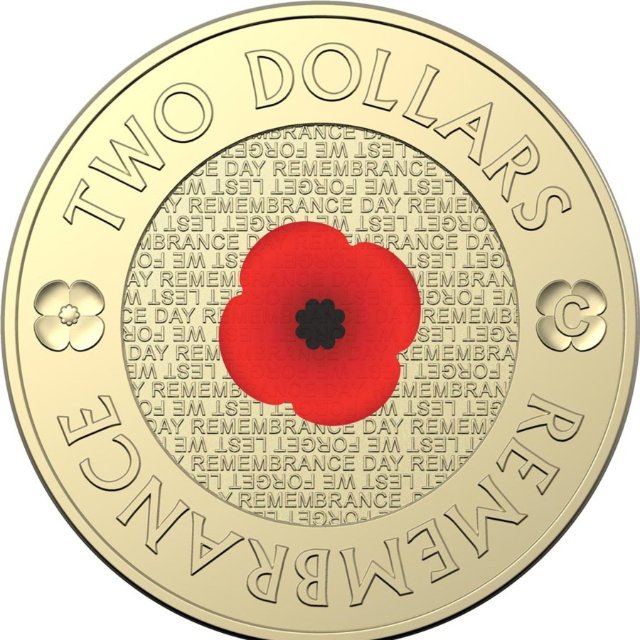 Royal Australian Mint Royal Australian Mint | Remembrance Day 2022 $2 C Mintmark Coloured Uncirculated Coin