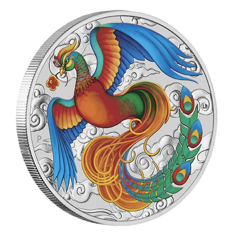 Perth Mint Perth Mint | Perth Mint Chinese Myths And Legends - Phoenix 1 Oz Vivid Coloured Silver 2022 Coin