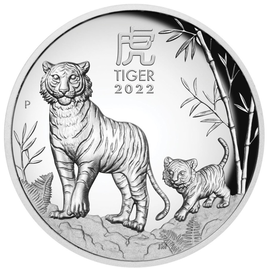 Perth Mint Perth Mint | 2022 Year Of The Tiger 1Oz Silver Proof High Relief Coin