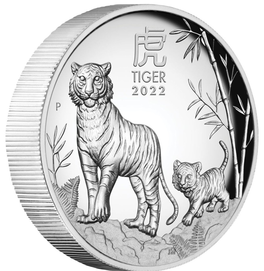 Perth Mint Perth Mint | 2022 Year Of The Tiger 1Oz Silver Proof High Relief Coin