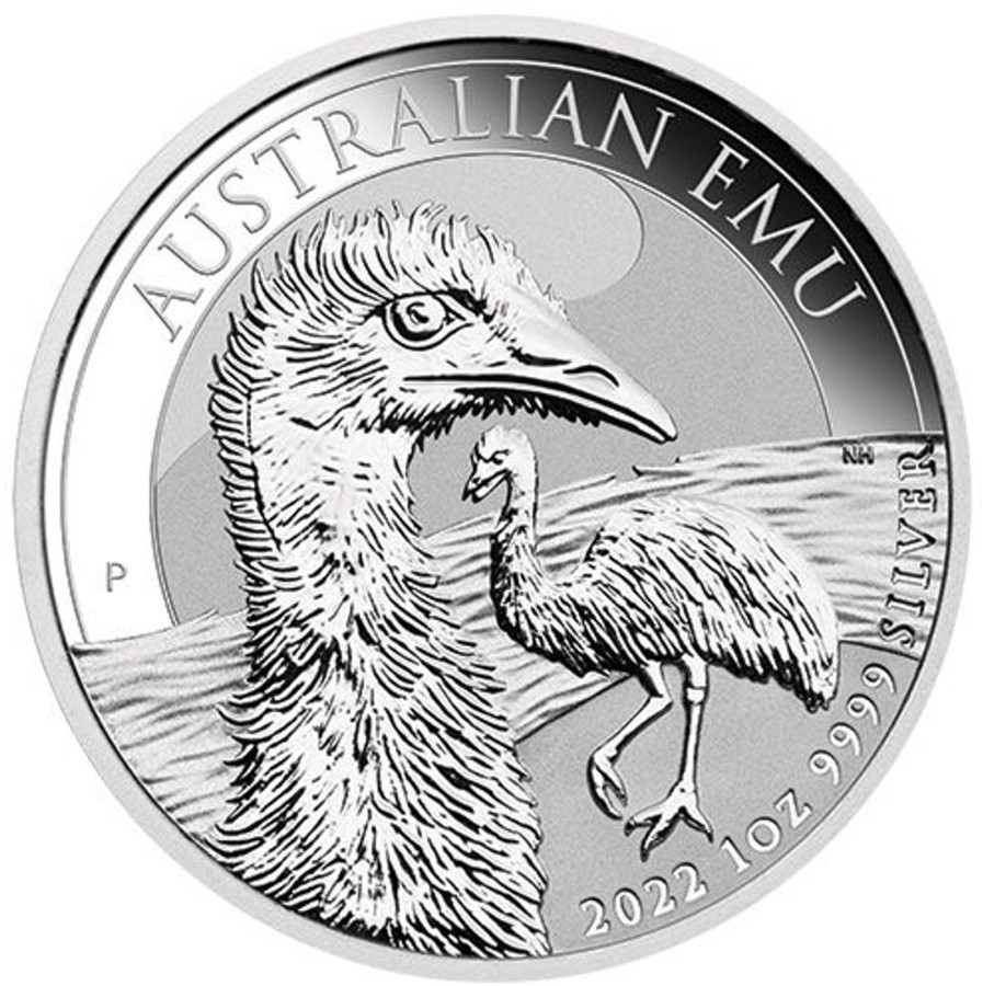 Premium Bullion Perth Mint | Perth Mint Australian Emu 2022 1 Oz .9999 Silver Bullion Coin