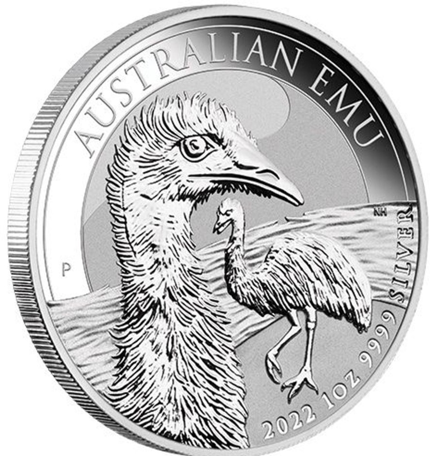 Premium Bullion Perth Mint | Perth Mint Australian Emu 2022 1 Oz .9999 Silver Bullion Coin