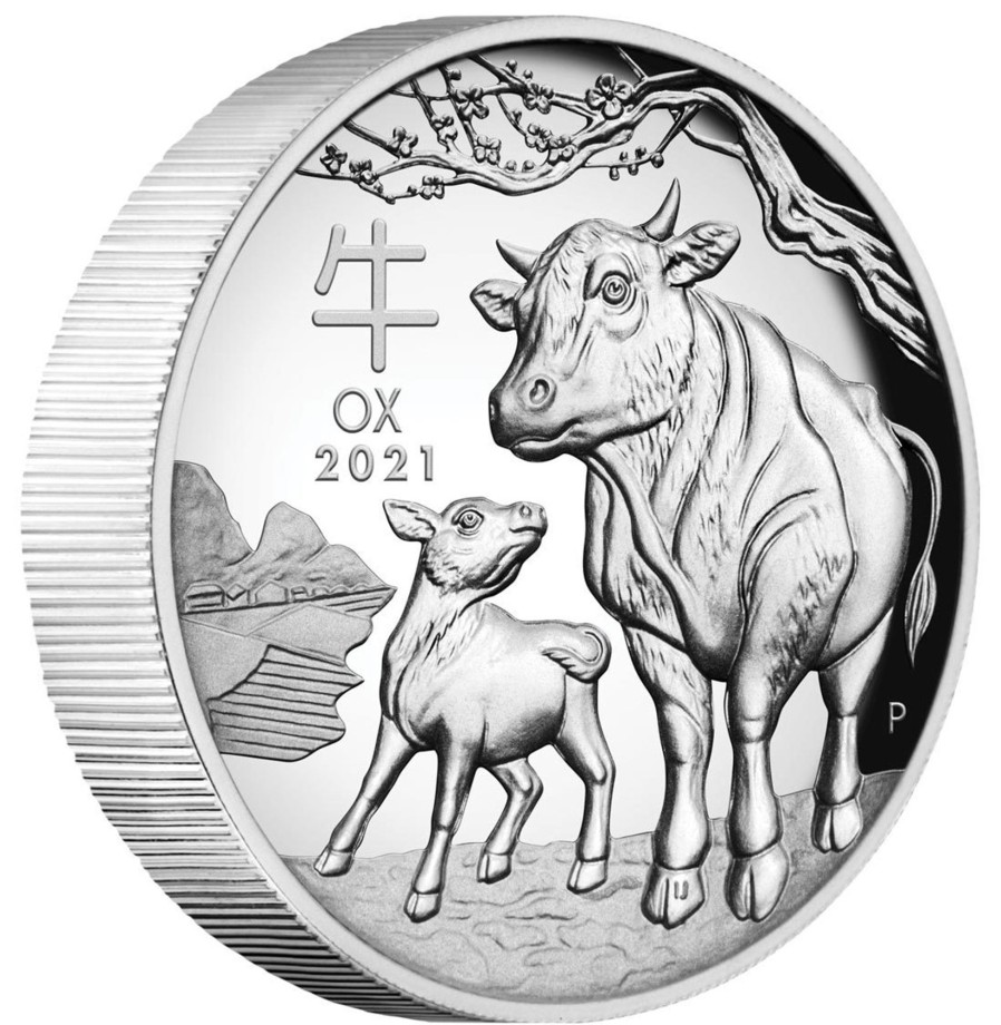 Perth Mint Perth Mint | 2021 Year Of The Ox 1Oz Silver Proof High Relief Coin