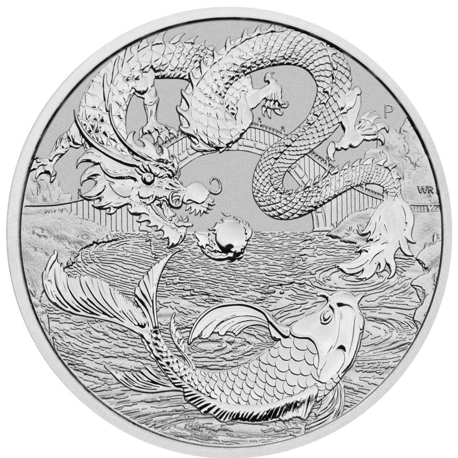 Perth Mint Perth Mint | Perth Mint Chinese Myths And Legends Dragon & Koi 1 Oz Silver 2023 Coin