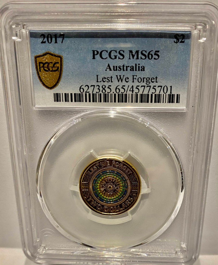 Pcgs Royal Australian Mint | Royal Australian Mint 2017 $2 Pcgs Ms65 - Lest We Forget