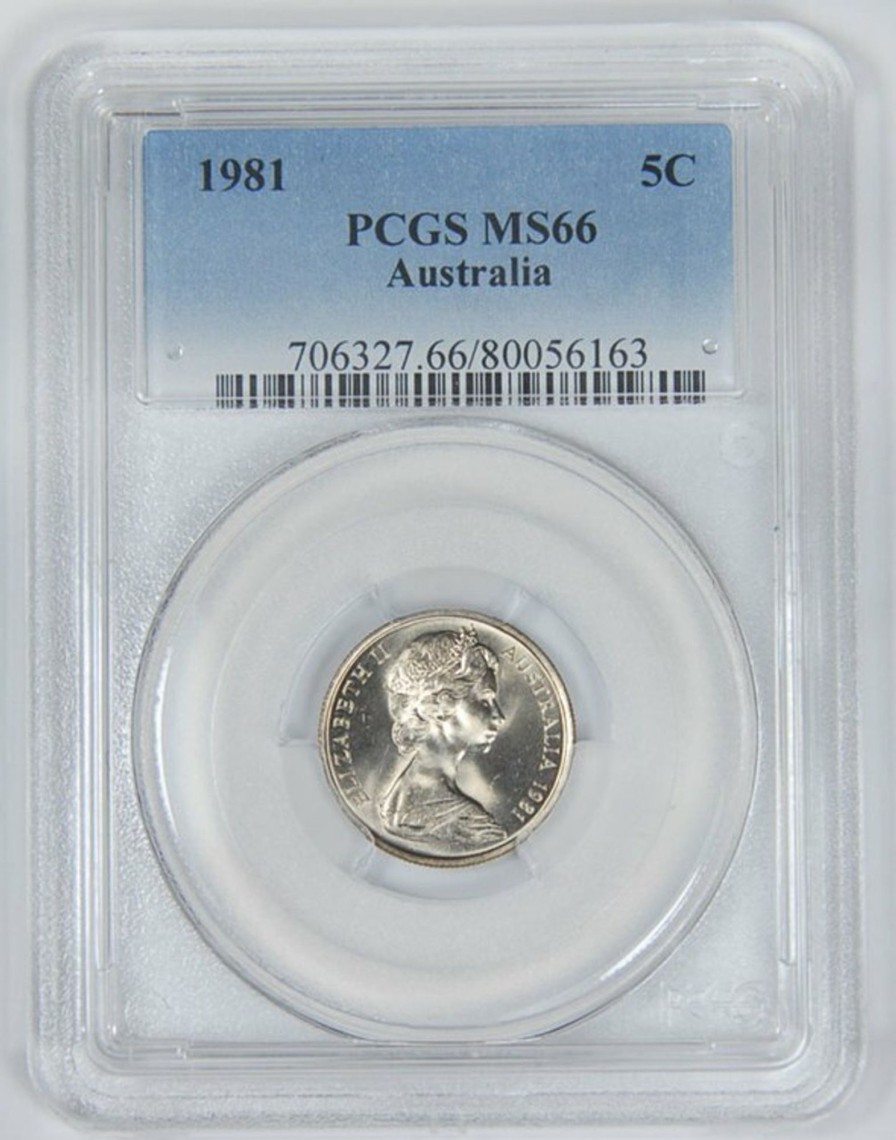 Pcgs Royal Australian Mint | 1981 Australian 5C Pcgs Ms66