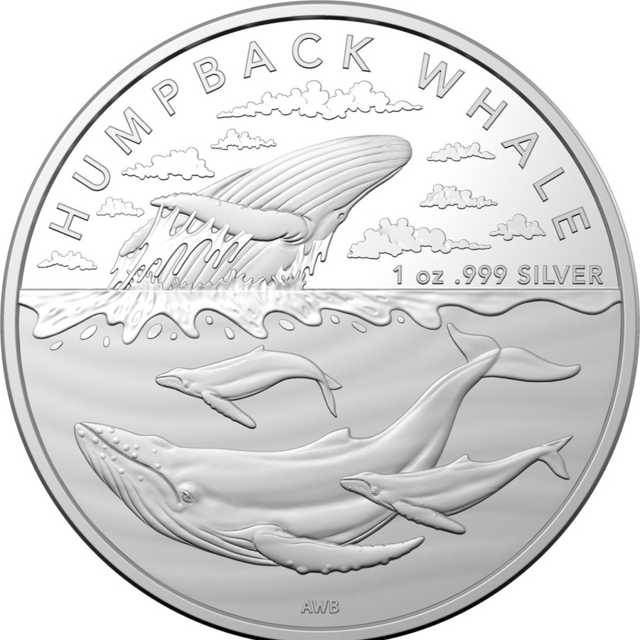 Royal Australian Mint Royal Australian Mint | Royal Australian Mint 2023 $1 1Oz Silver Investment Coin Australian Antarctic Territory Humpback Whale