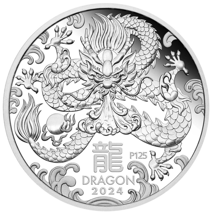 Perth Mint Perth Mint | Perth Mint Year Of The Dragon 2024 1/2 Oz Silver Proof Coin - Lunar Series Iii