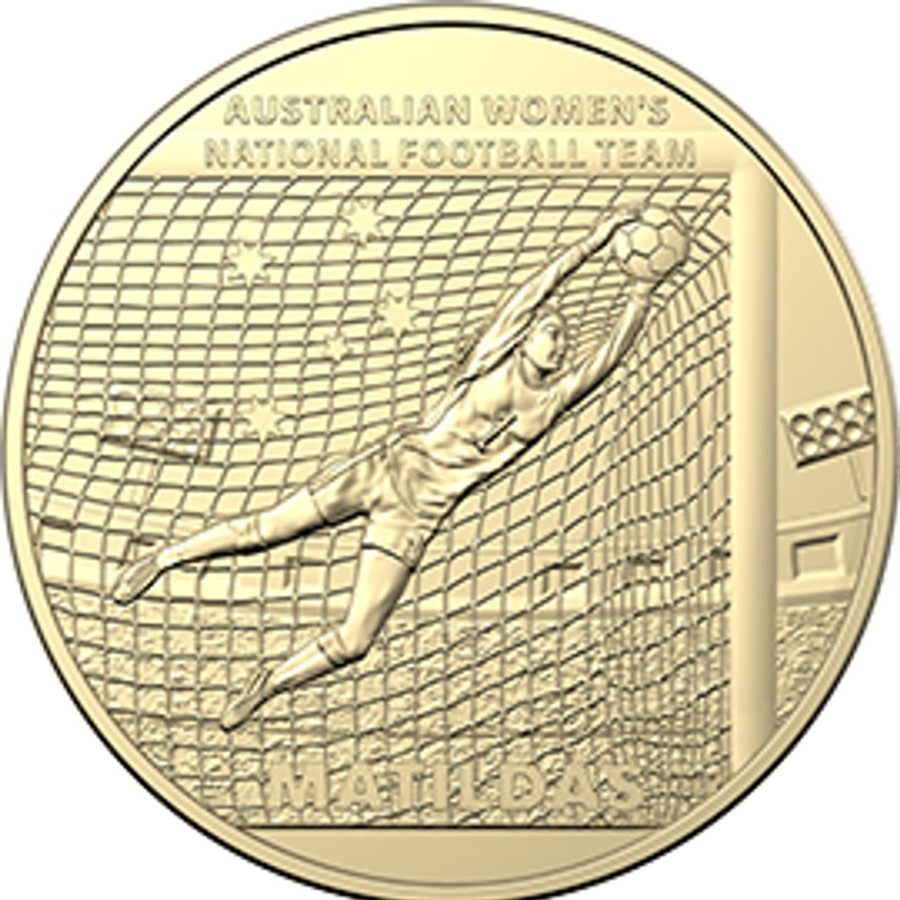 Royal Australian Mint Royal Australian Mint | Royal Australian Mint $1 Albr Goal Unc Matilda Fifa Soccer Coin 2023