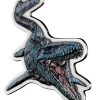 World Coins The Coin Company | 2022 Jurassic World 2Oz Silver Antiqued Mosasaurus Shaped Coin