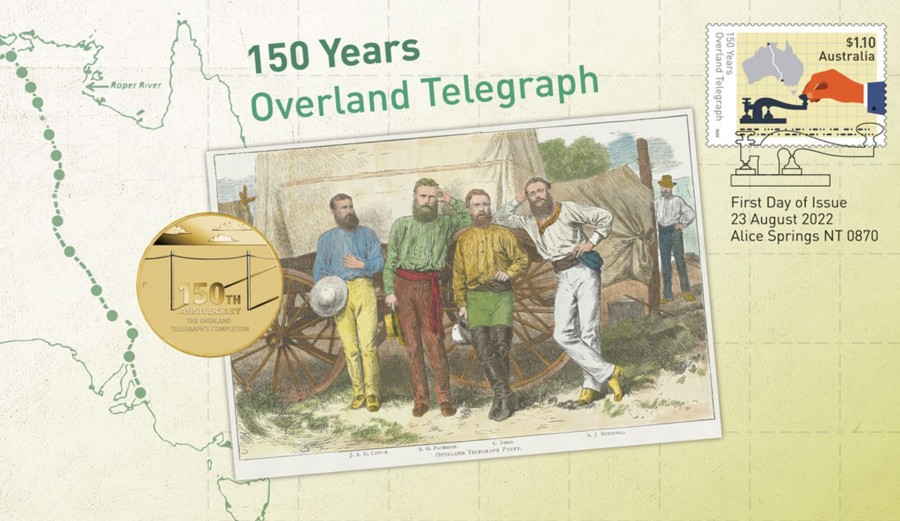 Pnc Australia Post | 150 Years: Overland Telegraph Perth Mint Postal Numismatic Cover