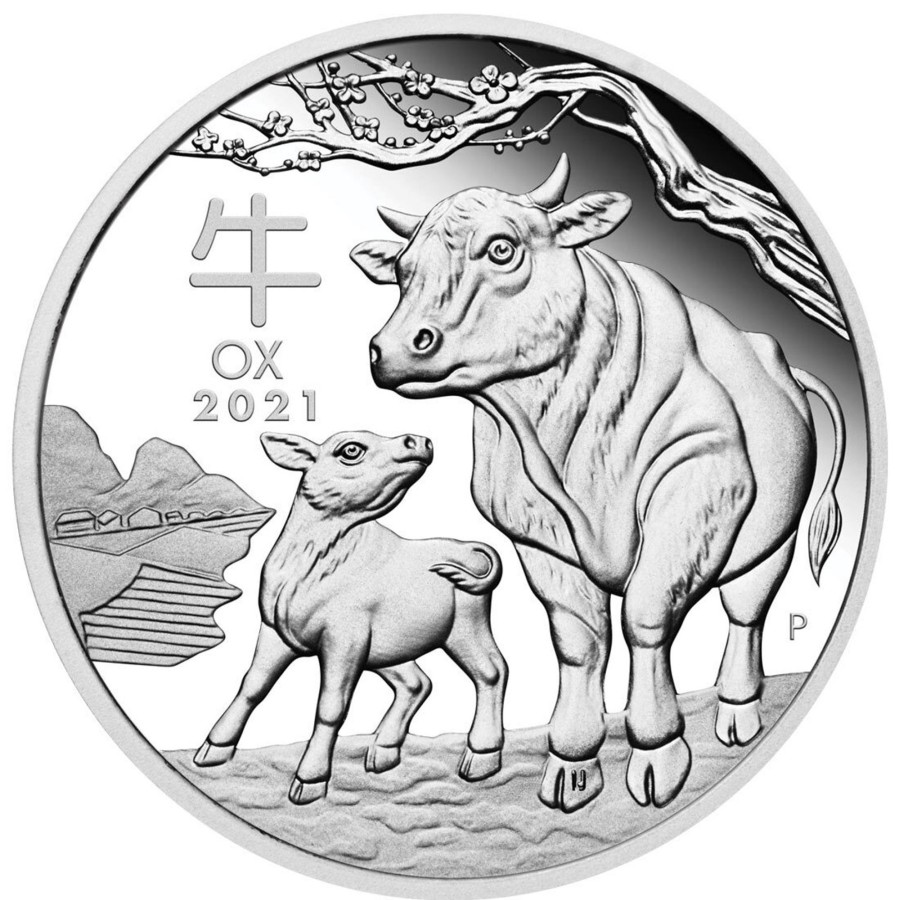 Perth Mint Perth Mint | 2021 Year Of The Ox 1/2Oz Silver Proof Coin