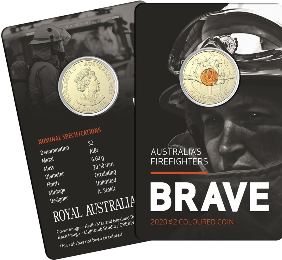 Royal Australian Mint Royal Australian Mint | 2020 $2 Colour Circulating Coin-In-Card - Australia'S Firefighters