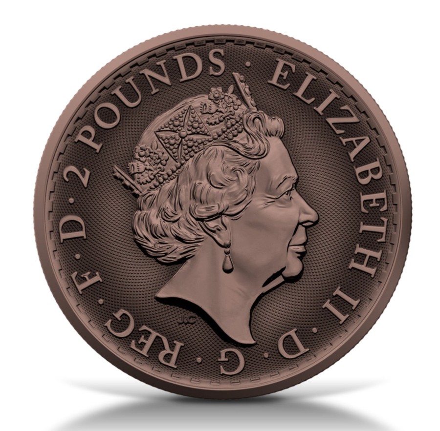 Premium Bullion Pik-Coins | Great Britain 2022 Britannia 1Oz .999 Silver Bu Coin - Antique Copper Plated