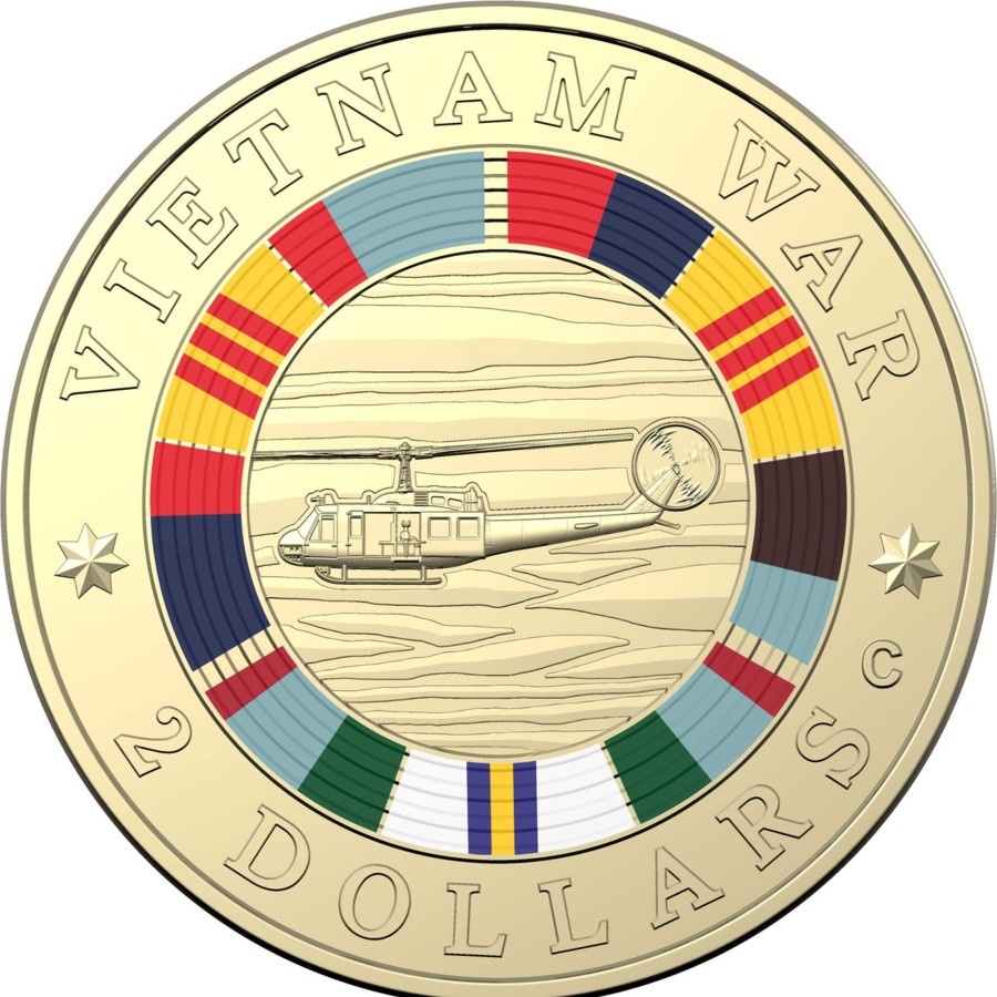 Royal Australian Mint Royal Australian Mint | 2023 $2 Albr "C" Mintmark Coloured Uncirculated Coin 50Th Anniversary End Of Vietnam War