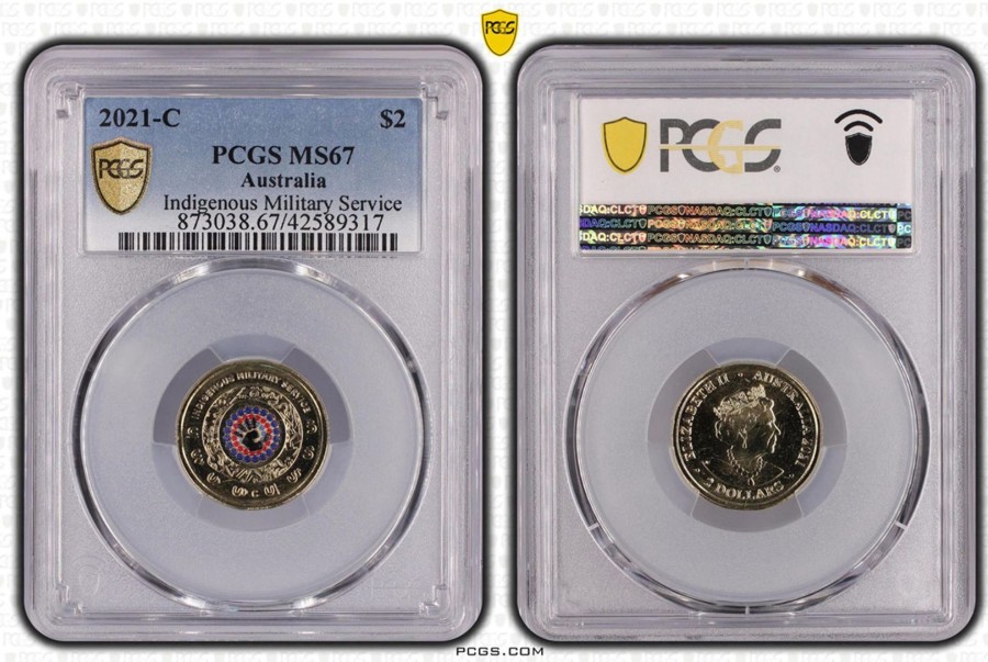 Pcgs Royal Australian Mint | Indigenous Military Service 2021-C $2 Pcgs Ms67