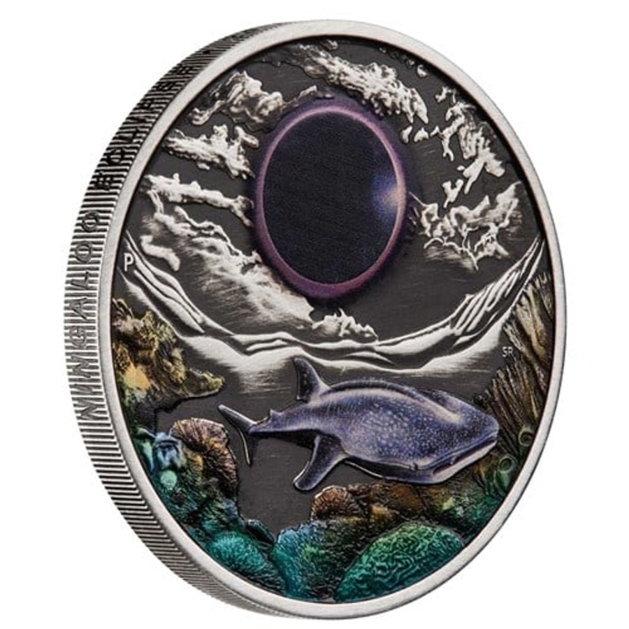 Perth Mint Perth Mint | 2023 Ningaloo Solar Eclipse 2 Oz 99.99% Ag Antiqued Coloured Coin