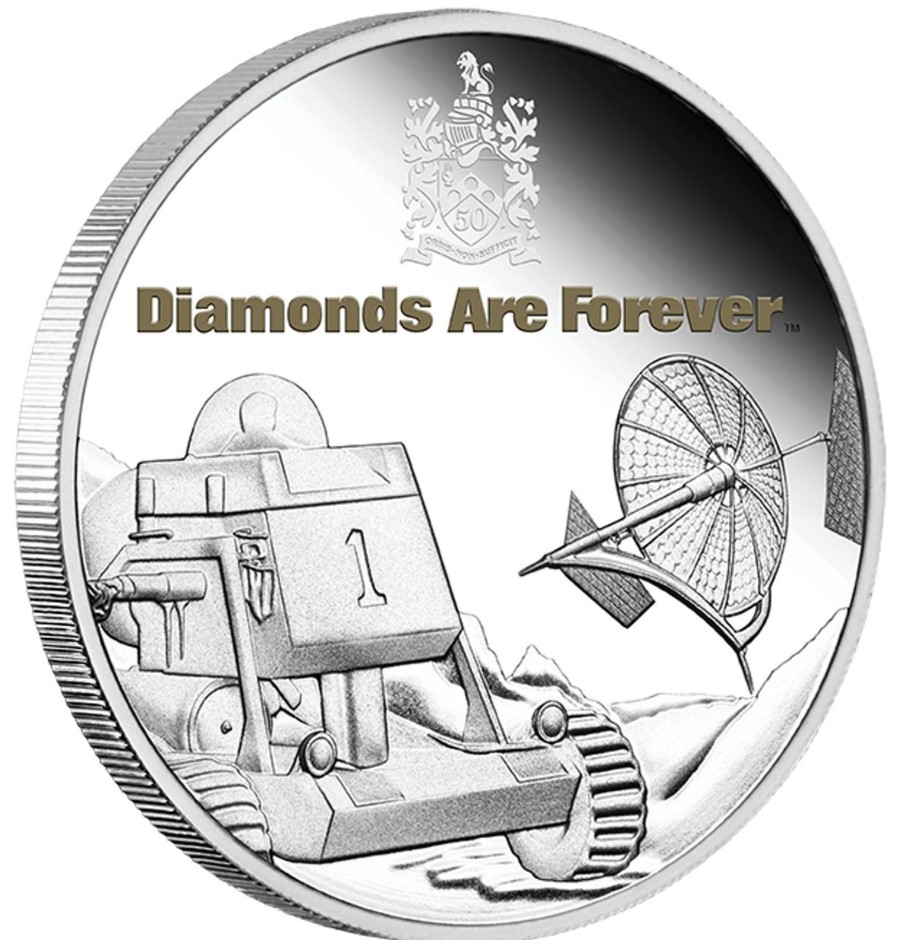 Perth Mint Perth Mint | 2021 1Oz Silver Proof Coloured Coin - James Bond Diamonds Are Forever 50Th Anniversary