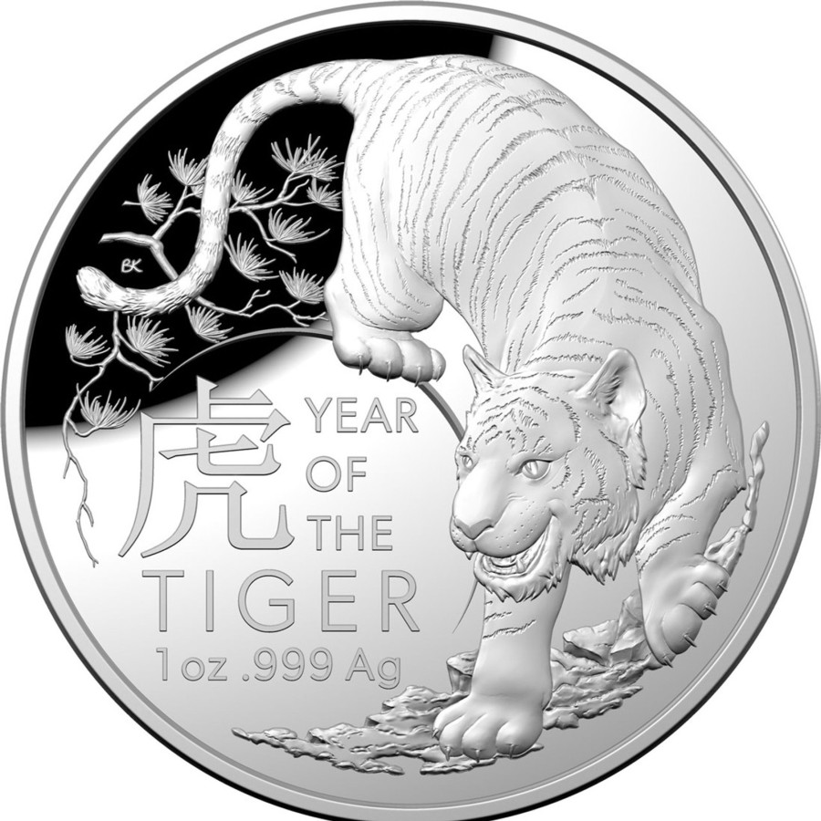 Royal Australian Mint Royal Australian Mint | 2022 $5 Silver Proof Domed Coin - Year Of The Tiger