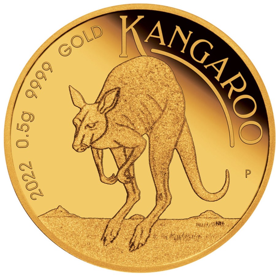 Perth Mint Perth Mint | 2022 0.5G Gold Proof Coin In Card - Mini Roo