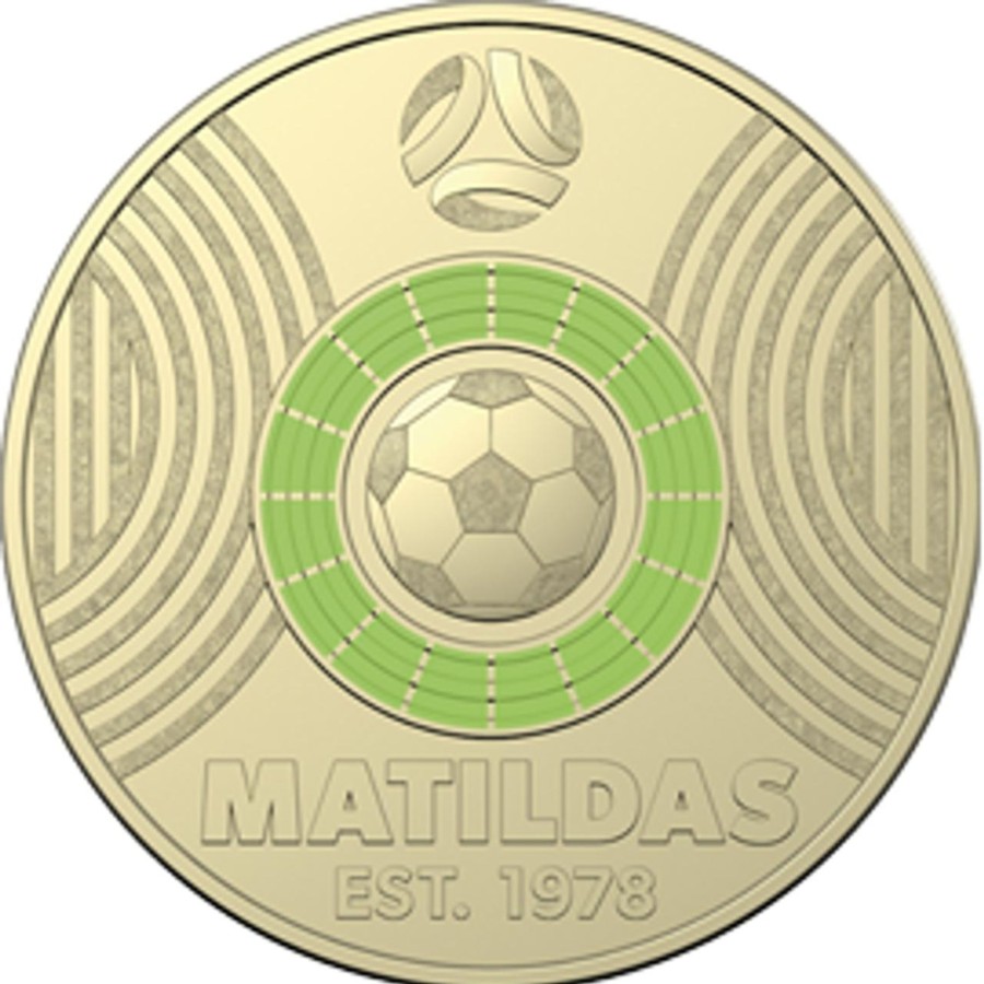 Royal Australian Mint Royal Australian Mint | Royal Australian Mint $2 Albr Light Green Unc Matilda Fifa Soccer Coin 2023