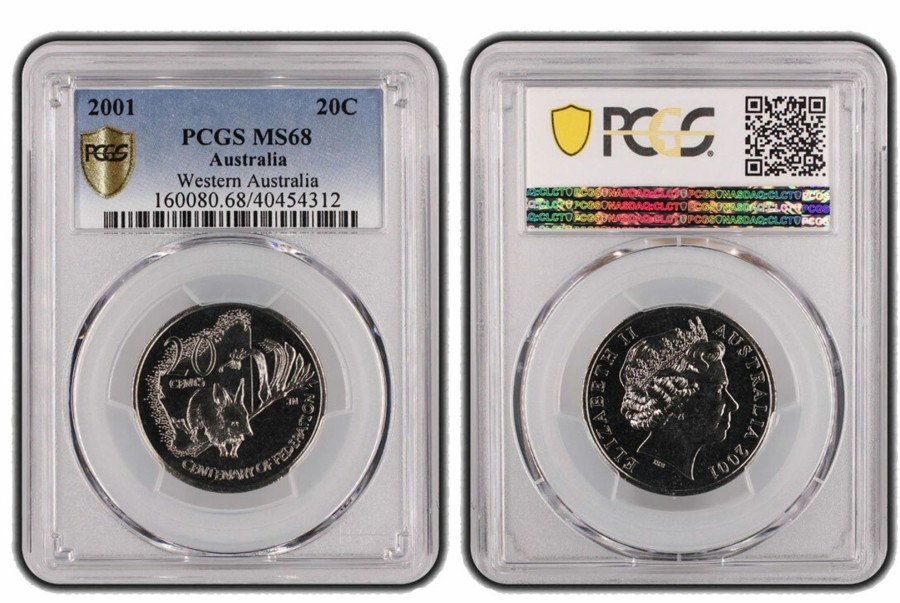 Pcgs Royal Australian Mint | 2001 20C Western Australia Pcgs Ms68