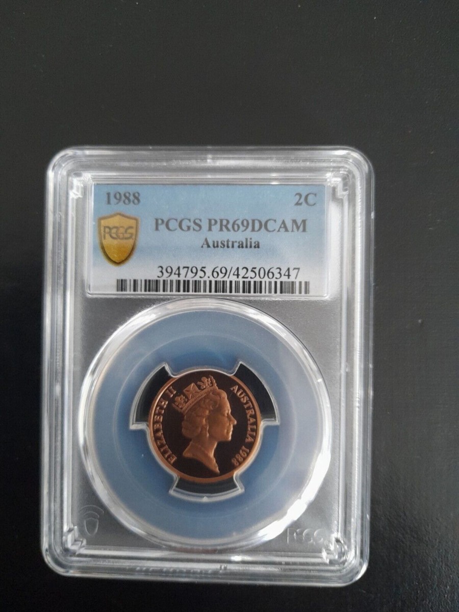 Pcgs Royal Australian Mint | 1988 Australian 2C Pcgs Pr69Dcam Proof Coin