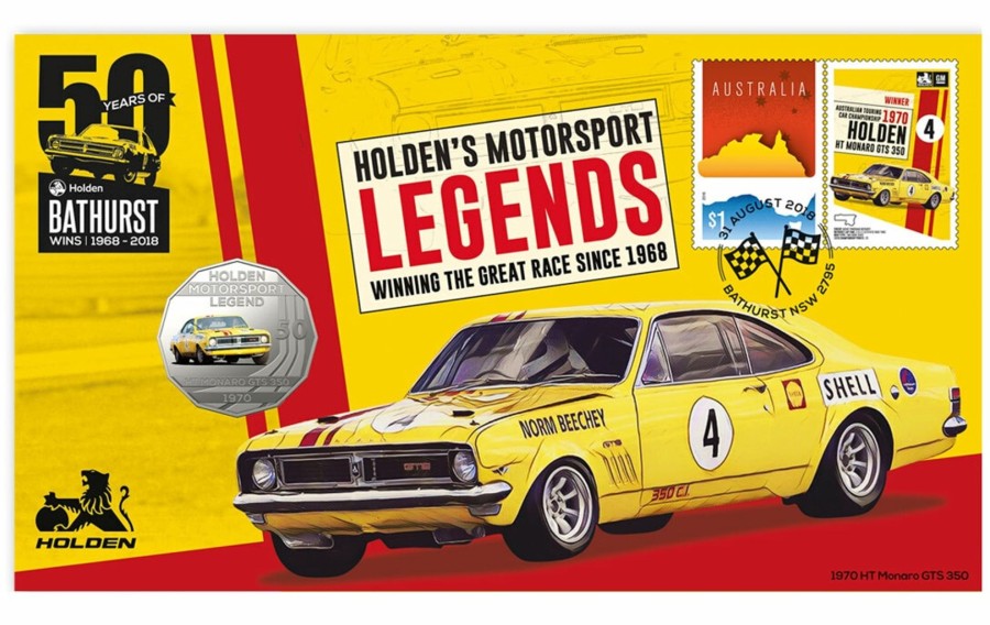 Pnc Australia Post | 2018 1970 Ht Monaro Gts 350 Stamp And Coin Cover Pnc