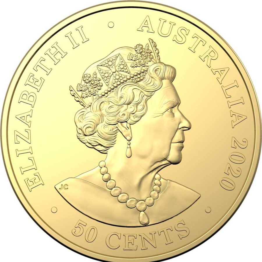 Royal Australian Mint Royal Australian Mint | 2020 50C Round Cuni Gold Plated - Australian Olympic Team