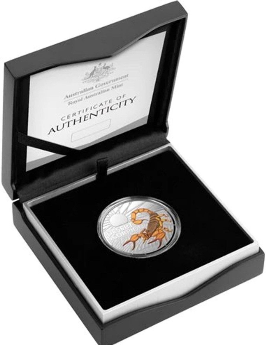 Premium Bullion Royal Australian Mint | Royal Australian Mint Desert Scorpion 2023 1Oz .999 Silver Coloured Proof Coin - Australia'S Most Dangerous