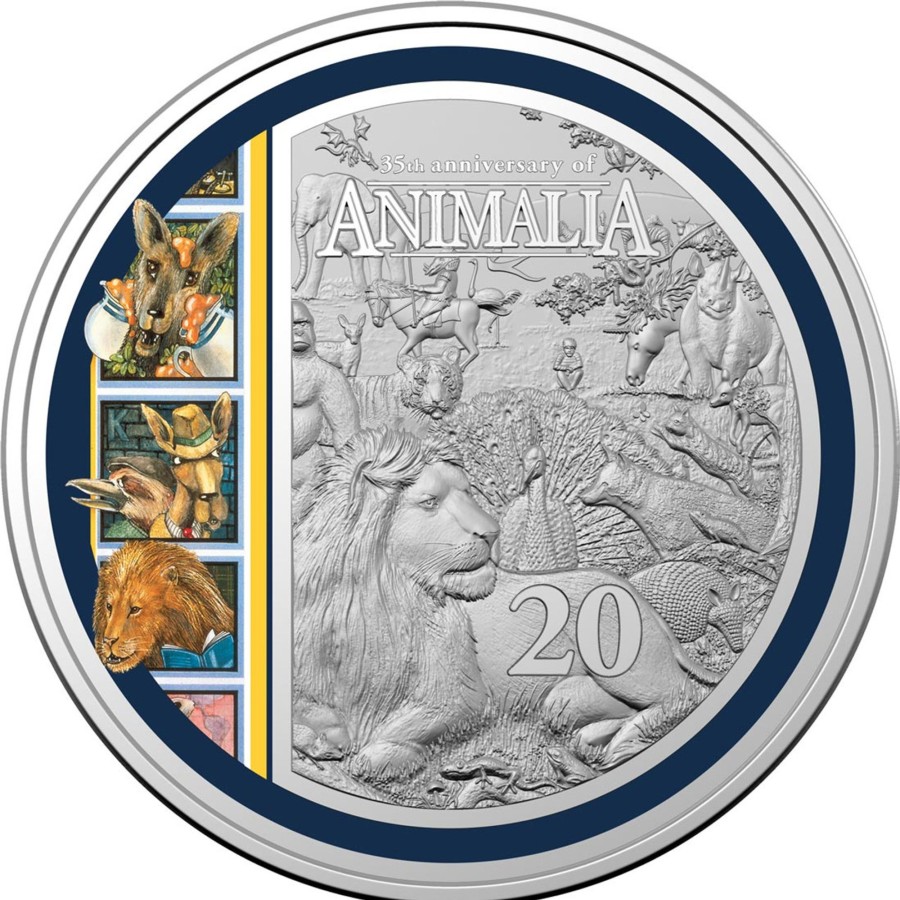 Royal Australian Mint Royal Australian Mint | 2021 20C Cuni Coloured Uncirculated Coin - 35Th Anniversary Of Animalia